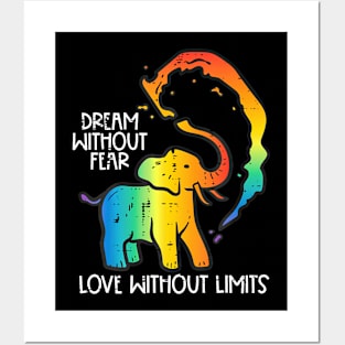 Gay Elephant Dream Without Fear  Pride Lgbt Women Men Posters and Art